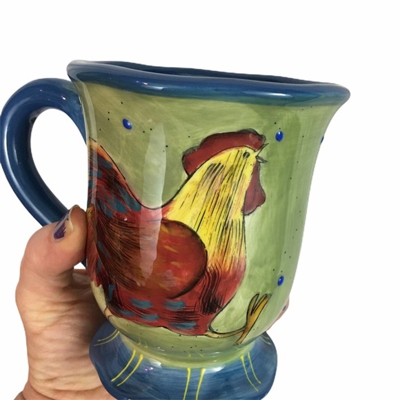 Rooster Hen Certified International Susan Wingets Ceramic Mug - Picture 4 of 7